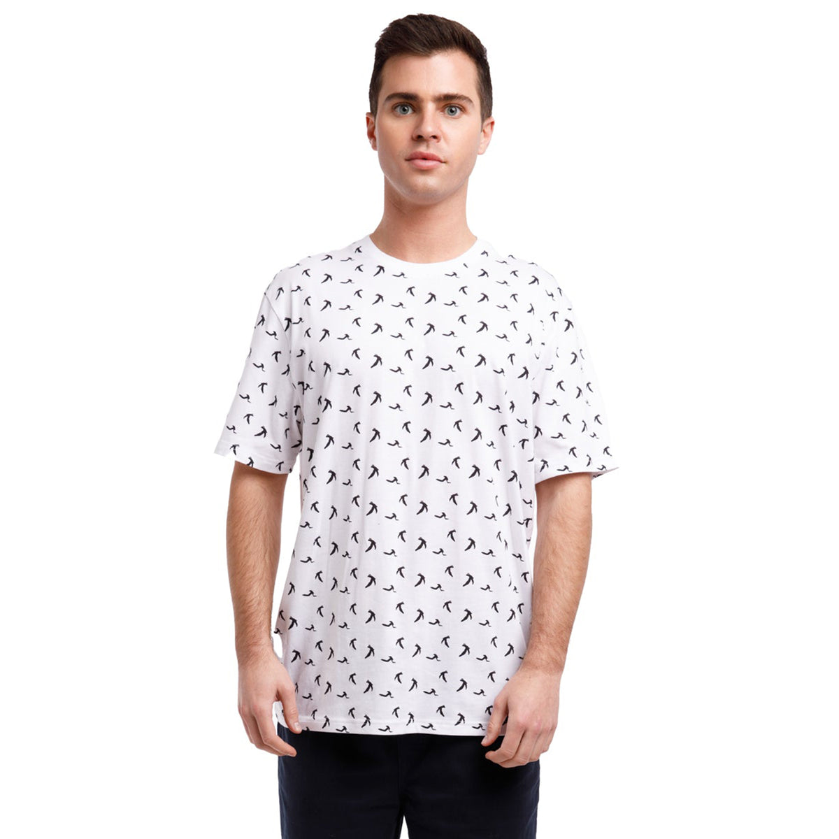 Patterned Print Jersey Crew Neck Tee | Flyin' High