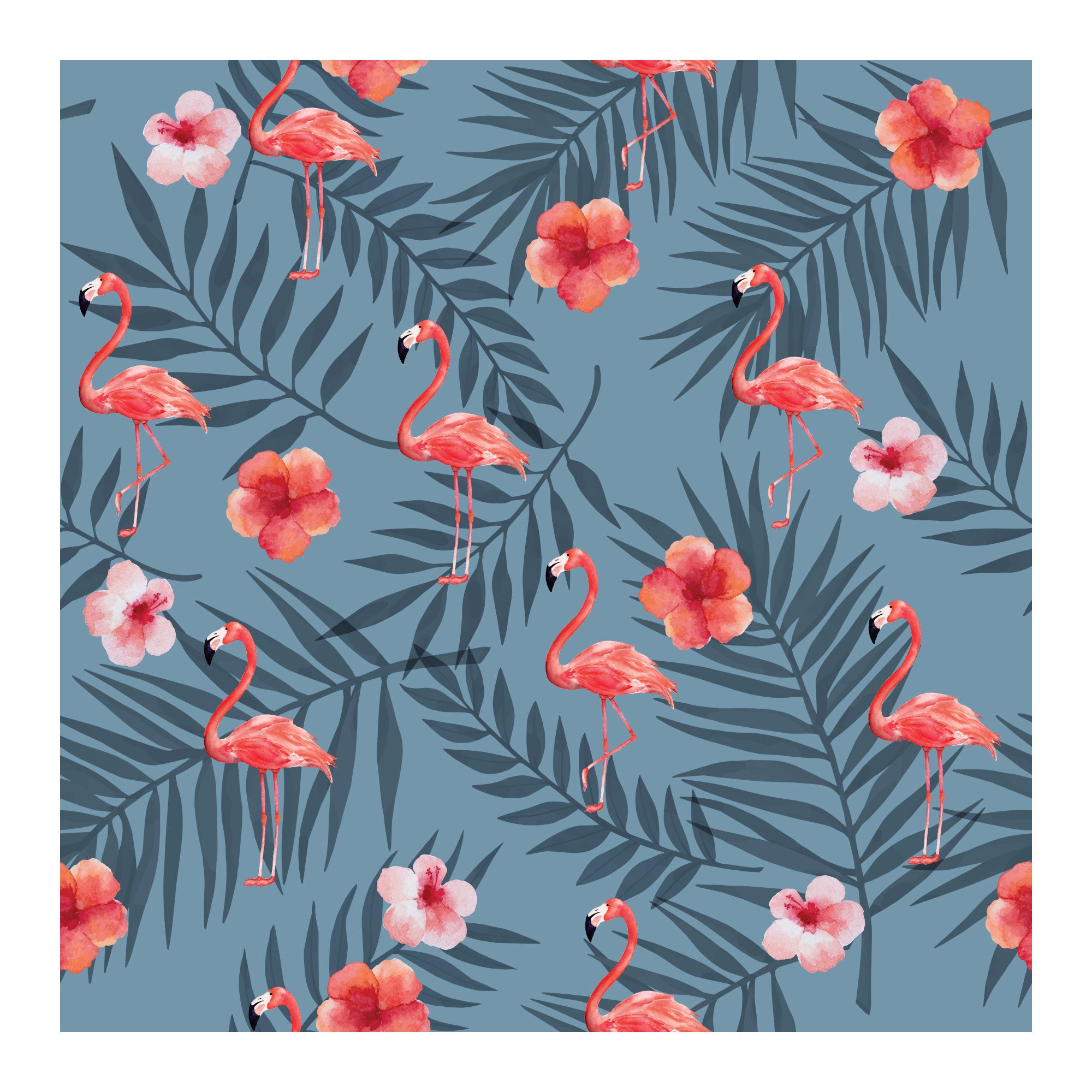 Printed Stretch Short Sleeve Crew Neck Tee | Flamingo Paradise