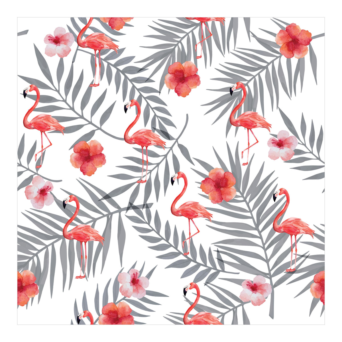 Printed Stretch Short Sleeve Crew Neck Tee | Flamingo Paradise