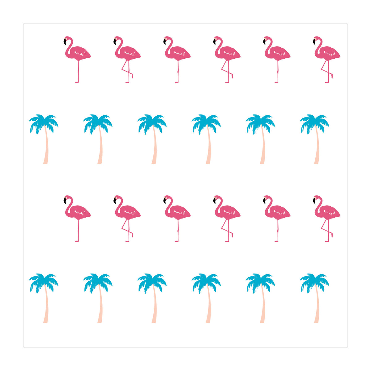 Printed Stretch Short Sleeve Crew Neck Tee | Flamingo Conga Line