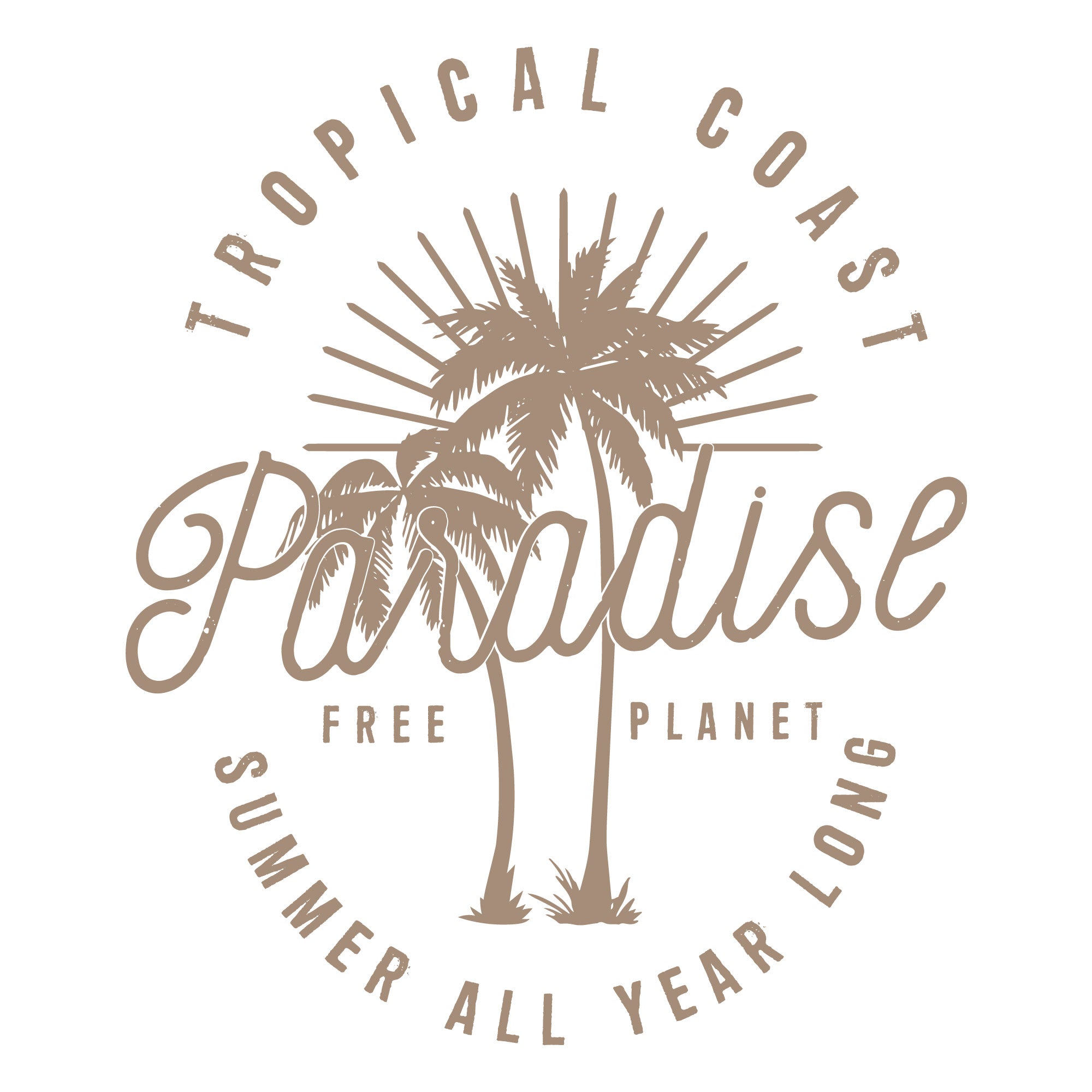 Organic Short Sleeve Crew Neck Tee | It's Paradise