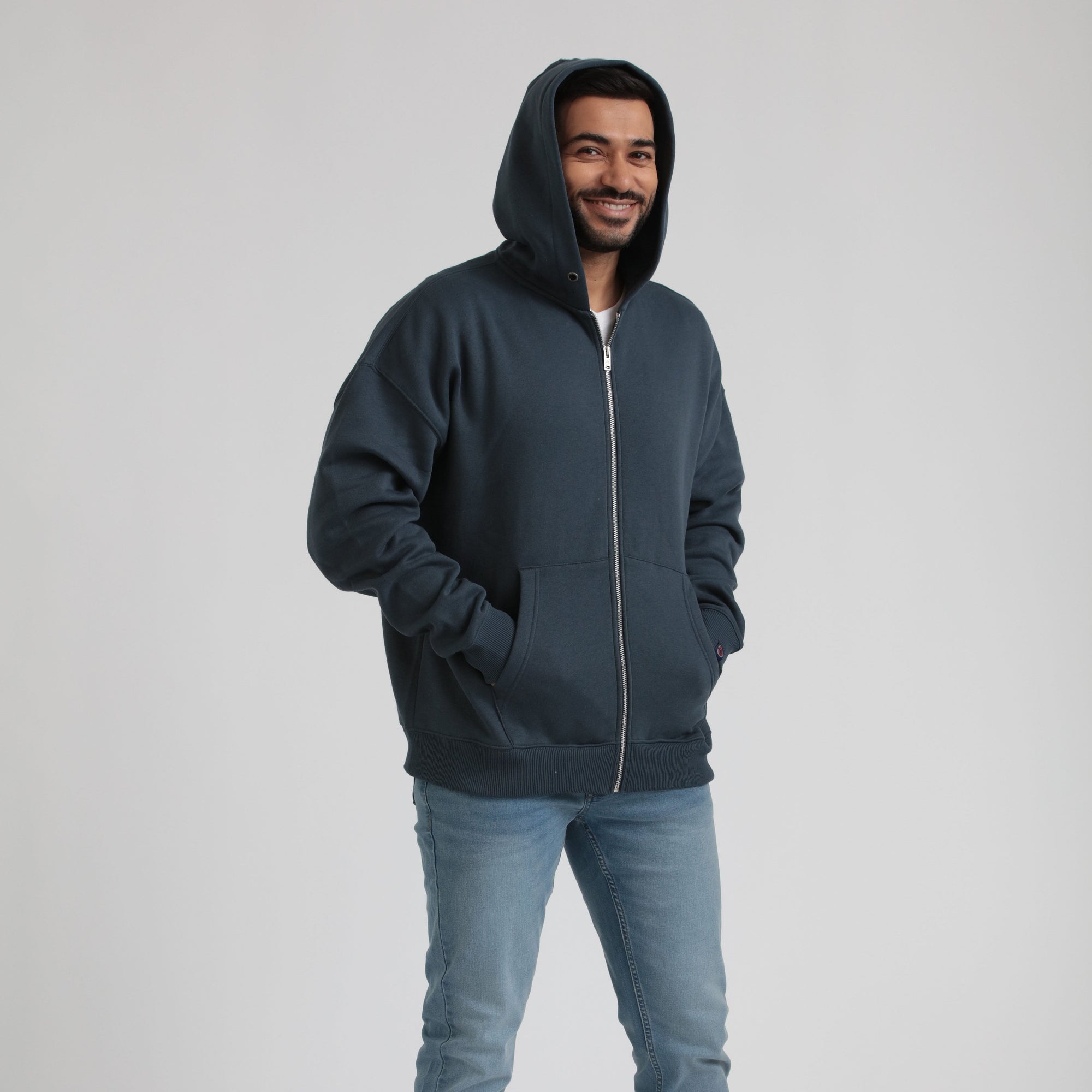 Long Sleeve Fleece Zip Up Hoodie Free Planet