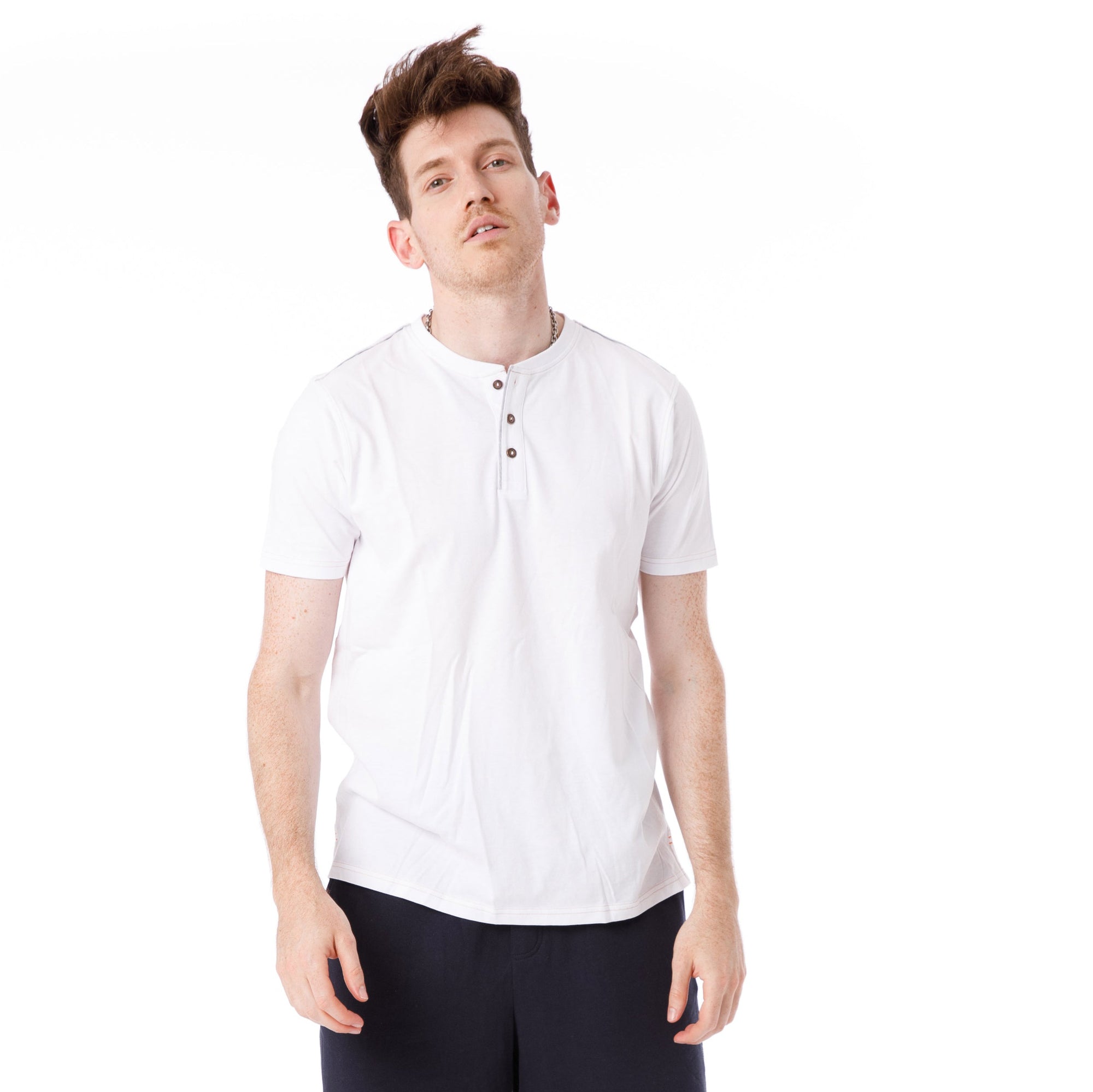 Organic Short Sleeve Henley T-Shirt