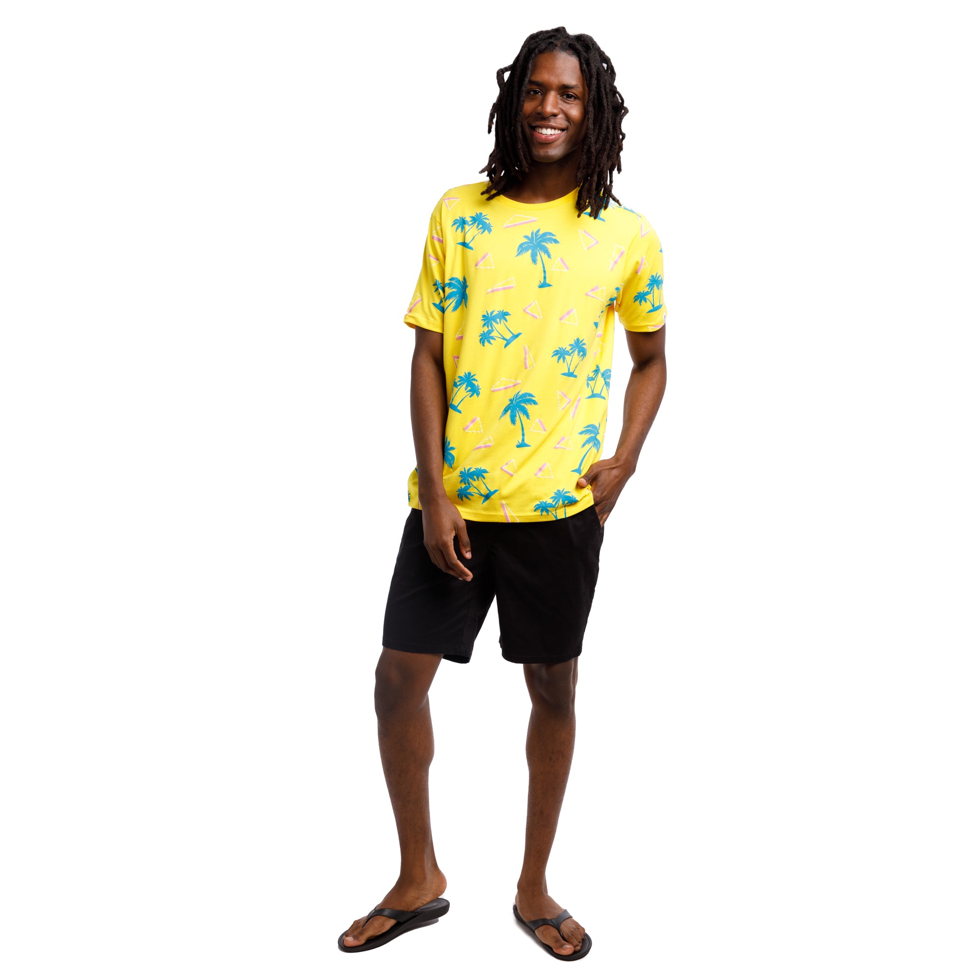 Printed Stretch Short Sleeve Crew Neck Tee | Saved By The Palm