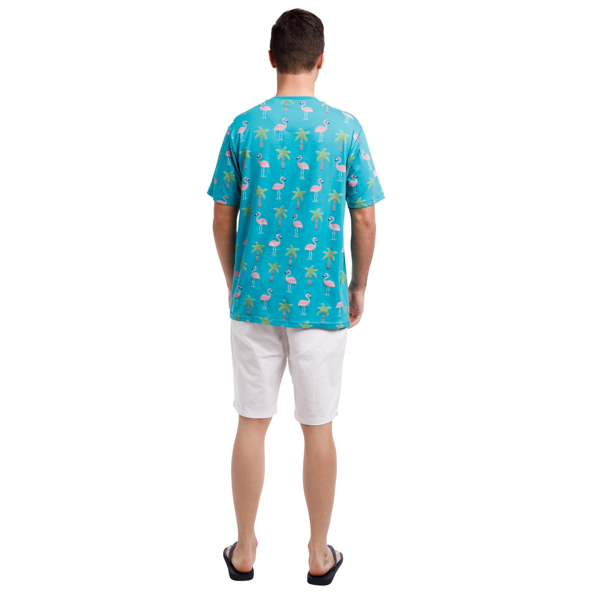 Printed Stretch Short Sleeve Crew Neck Tee | Lookin' Cool By The Pool