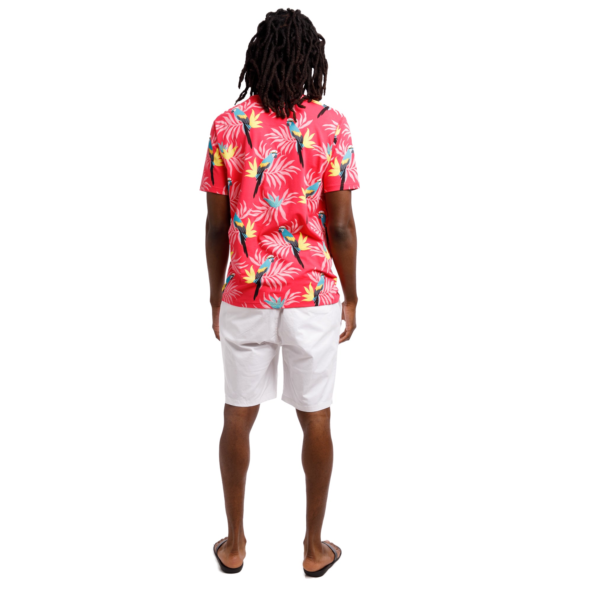 Printed Stretch Short Sleeve Crew Neck Tee | Parrot Captain