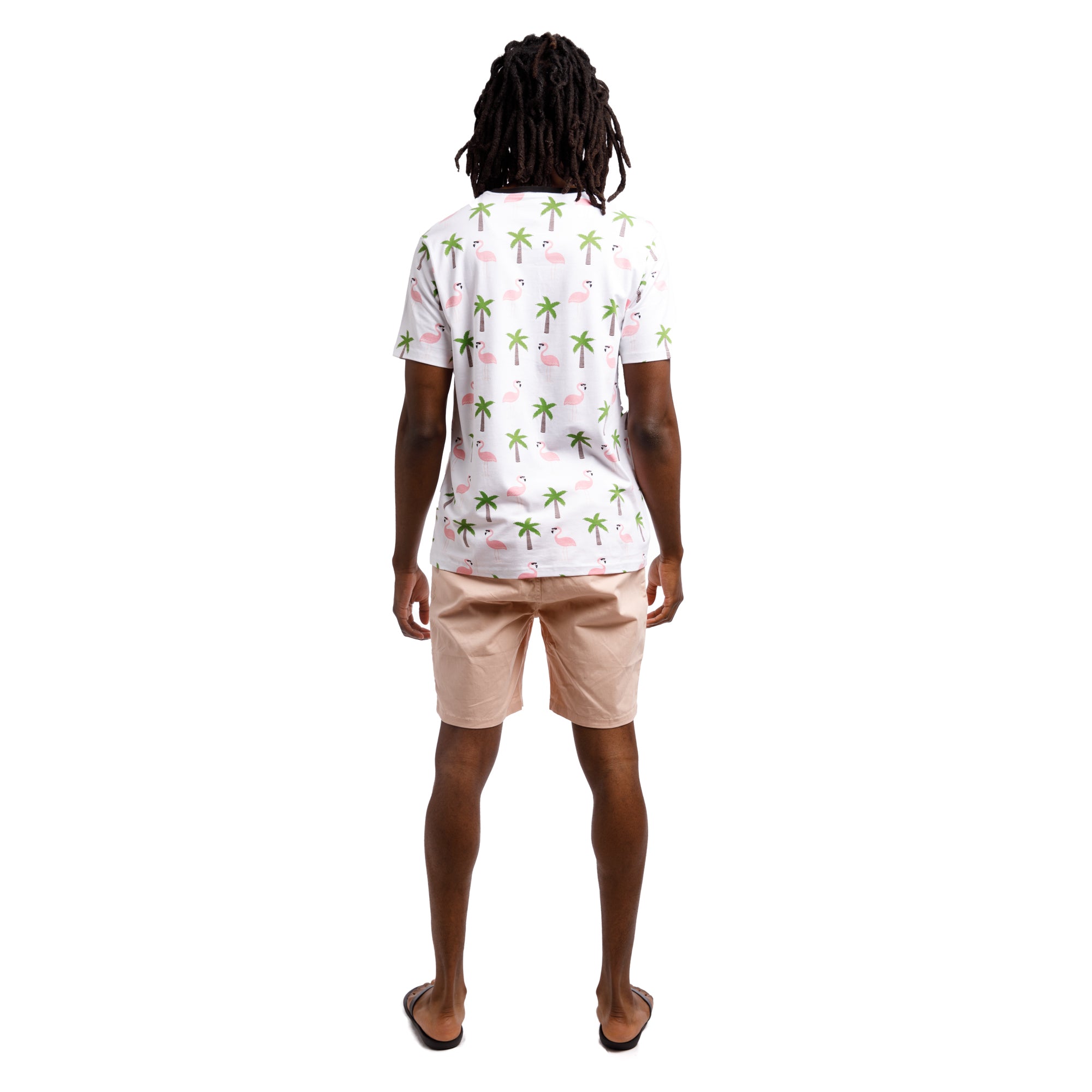 Printed Stretch Short Sleeve Crew Neck Tee | Lookin' Cool By The Pool