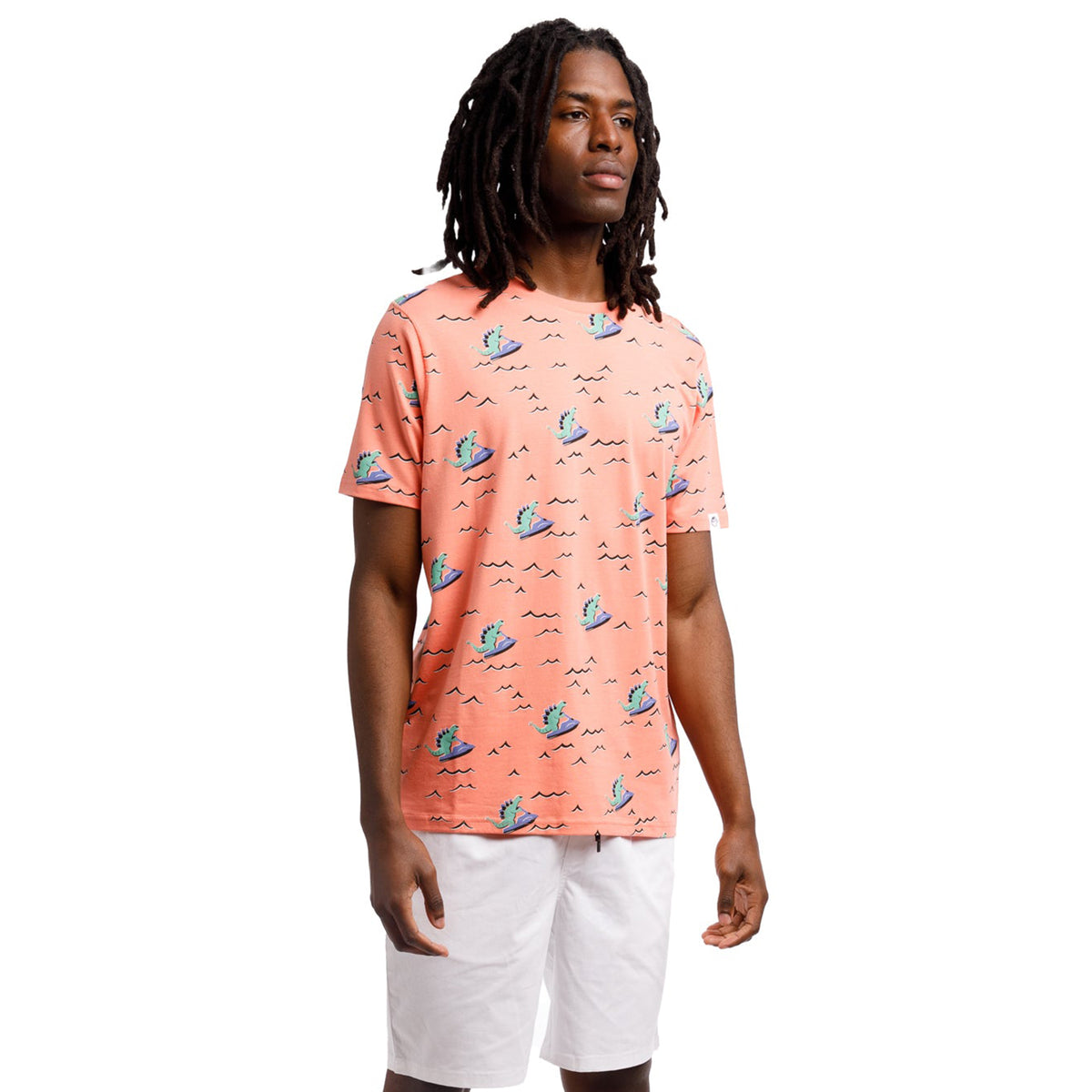 Printed Stretch Short Sleeve Crew Neck Tee | Jet Skiing BC