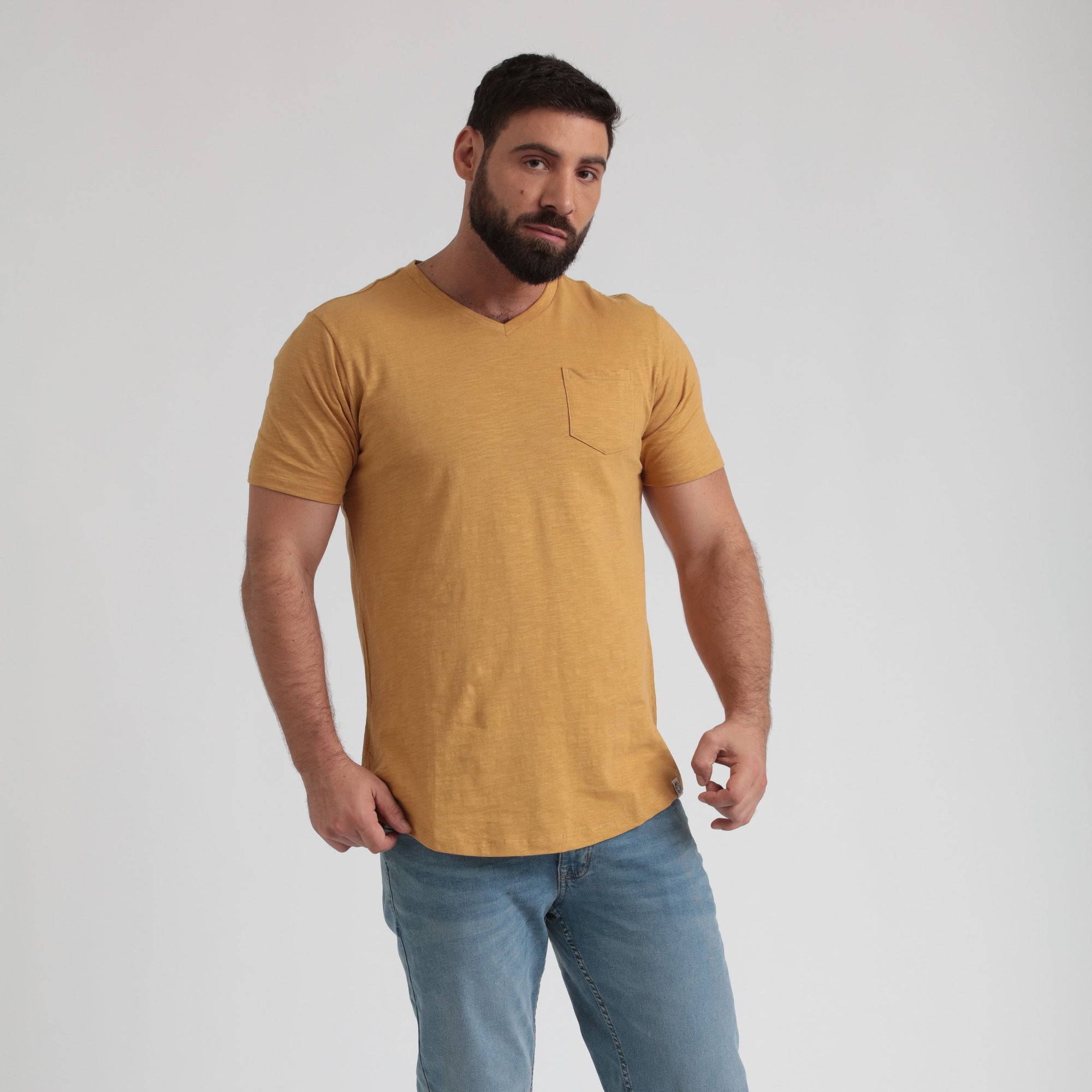 Organic Slub Pocket V-Neck Tee