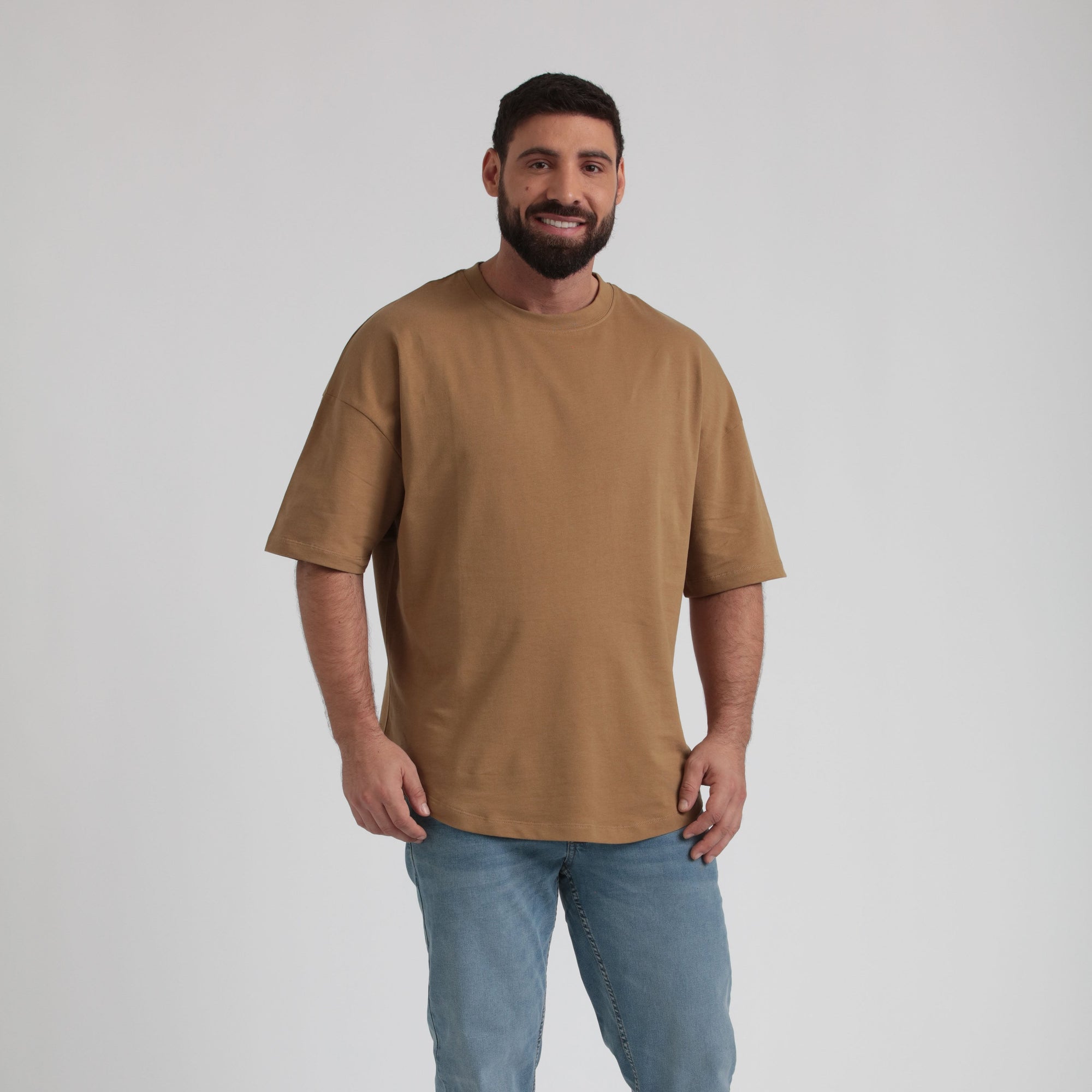 Relaxed Fit Terry Crew Neck Tee