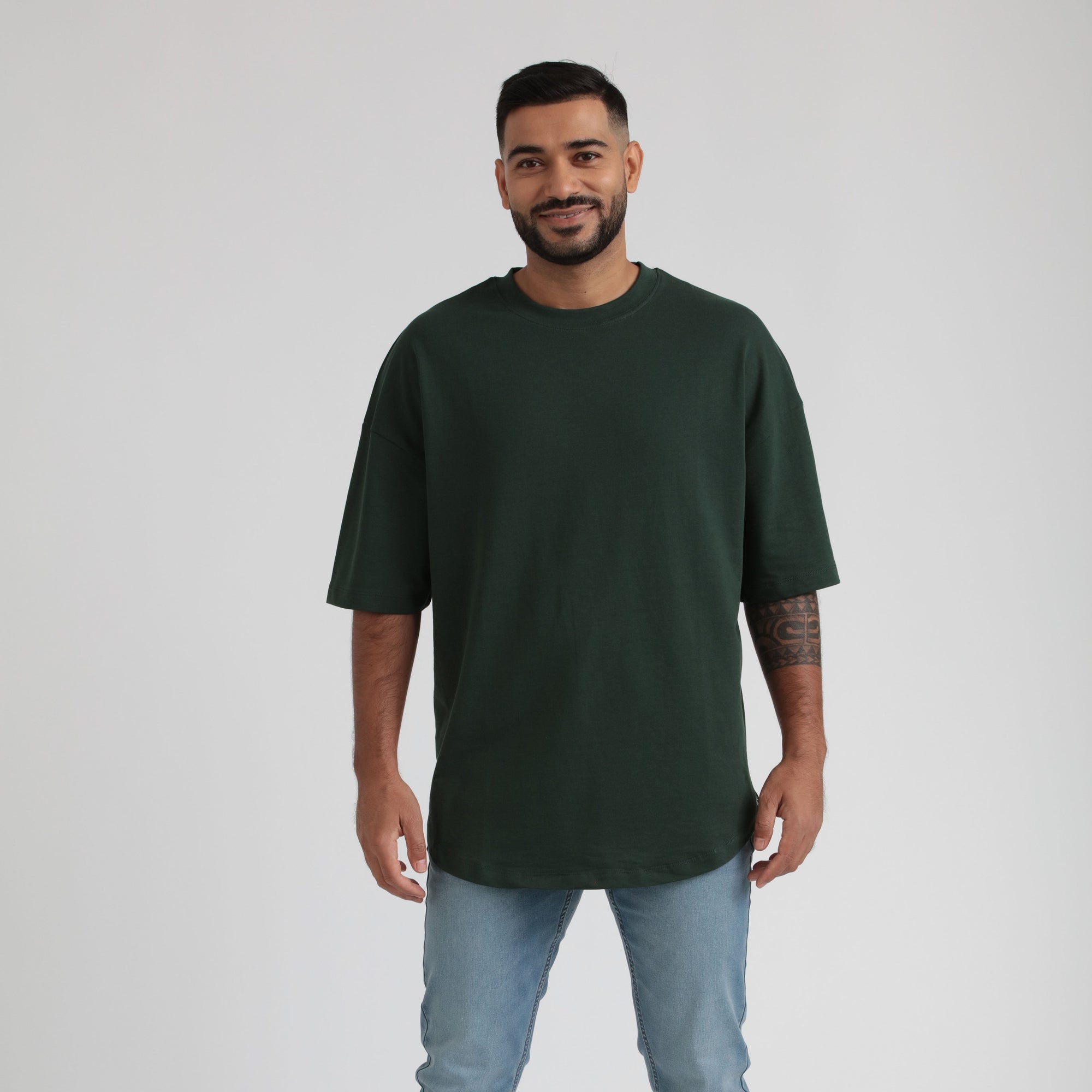 Relaxed Fit Terry Crew Neck Tee