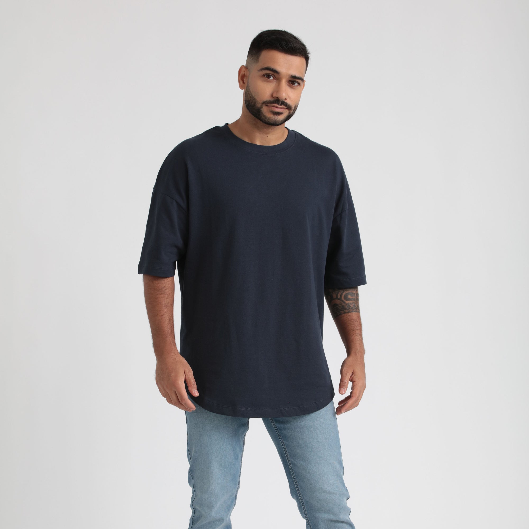 Relaxed Fit Terry Crew Neck Tee